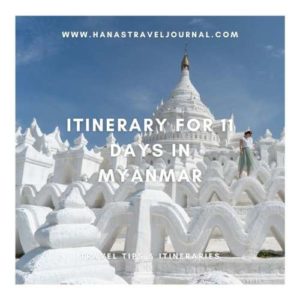 Itinerary for 11 Days in Myanmar