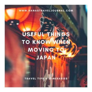 Useful Things to Know when Moving to Japan