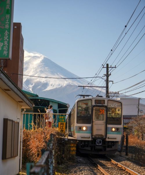 You can get to Mount Fuji area by train from Tokyo, however, if you want to explore the Five Lakes region, you need to take buses.